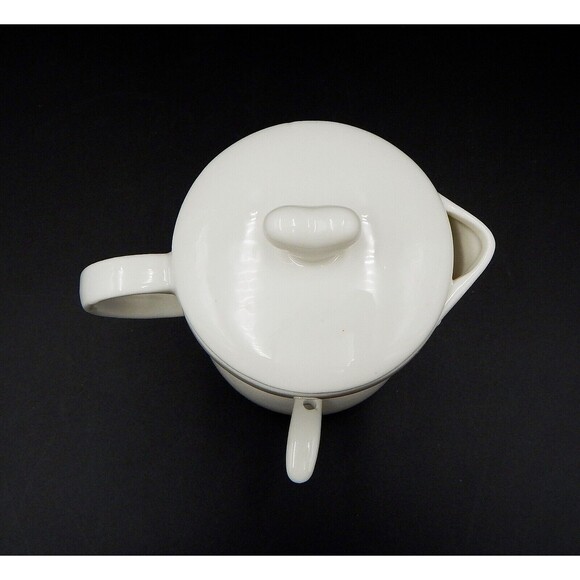 Debora Carlucci White Porcelain Creamer and Sugar Holder in One With Spoon - Picture 6 of 13